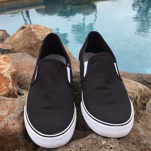 Black Slip-On Sneakers